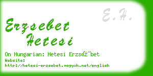 erzsebet hetesi business card